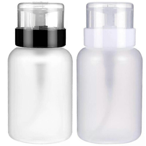 Press Bottle Dispenser, 2 Pcs Empty Makeup Remover Pump Push Down