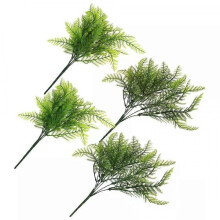 4 Pcs Artificial Green Plants, Aquarium Decor Faux Plastic Greenery Fish Tank Ornament