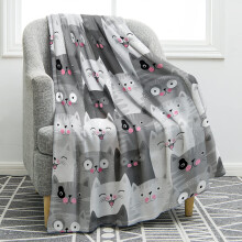 Cat Blanket Super Soft With Cute Cat Print, Warm And Light, For Bed Couch Kids Girls Boys Cat Lovers