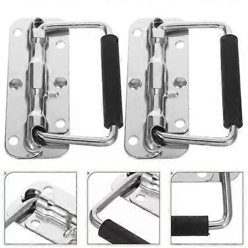 Pull Handles, 2 PCS Heavy Duty Metal Sturdy Durable for Chest Aircraft Box Tool Cabinet 2
