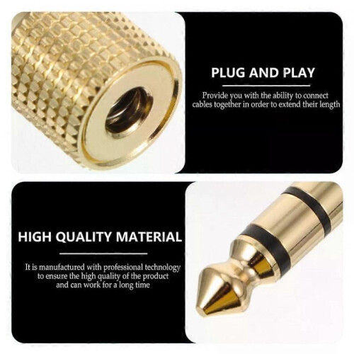 Speaker Wire Connector, 4 Pcs Female Stereo Adapter Plug for Earphone 2
