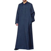 Muslimische Kleider Herren Thobe Arabische Kleidung XL Marine Bademäntel Islamische Herrenbekleidung für Eid und Gebet