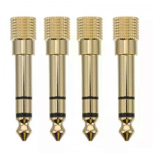 Speaker Wire Connector, 4 Pcs Female Stereo Adapter Plug for Earphone