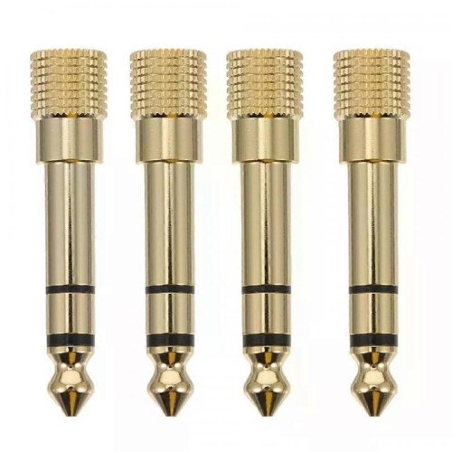 Speaker Wire Connector, 4 Pcs Female Stereo Adapter Plug for Earphone