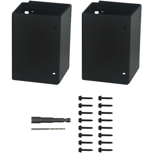 Adjustable Post Protection Sets for Wooden Mailbox Support, Easy Installation, 2 Pack, Durable and Weather-Resistant 1