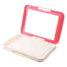 Pet Toilet Training Potty Bowl, Portable Washable Dog Litter Box, 63x49.5x41cm for Hamsters, Kittens, Bunnies, Pink