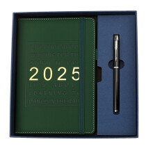 2025 Monatsplaner Notizbuch A5 Hardcover Mit Wasserabweisendem Cover, Gelstift, Etiketten, Elastischen Verschlüssen, Kalender