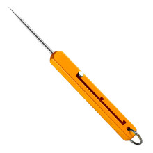 Portable Retractable Outdoor Toothpick - Gold Metal Dental Floss Replacement Tool for Deep Teeth Cleaning at Home and Picnics