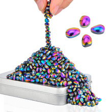Magnetic Balls 320g Set with 2 Elliptical Magnetic Stones for Office Stress Relief and Relaxation Tool