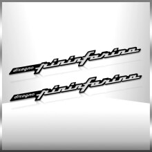 Stilvolles neues 3D-Aluminium-Pininfarina-Disegno-Emblem-Logo für die Rückseite des Autos, 2 Stück
