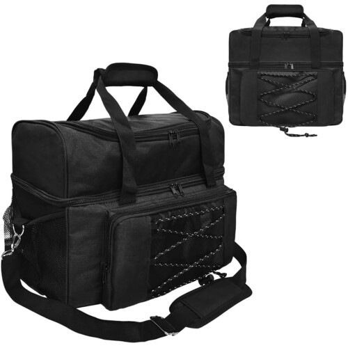 Bowling Bag with Padded Compartments, Extra Space for One Pair, Durable Design, Easy Installation and Use 1