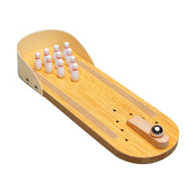 Mini Bowling Game for Children - Portable Wooden Bowling Toy, Interactive School Game, Fun Throwing Ball Game for Kids