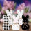 5Pcs Wooden Easter Bunny Table Sign Plaque, Rustic Rabbit Figurine with Jute Bow 5