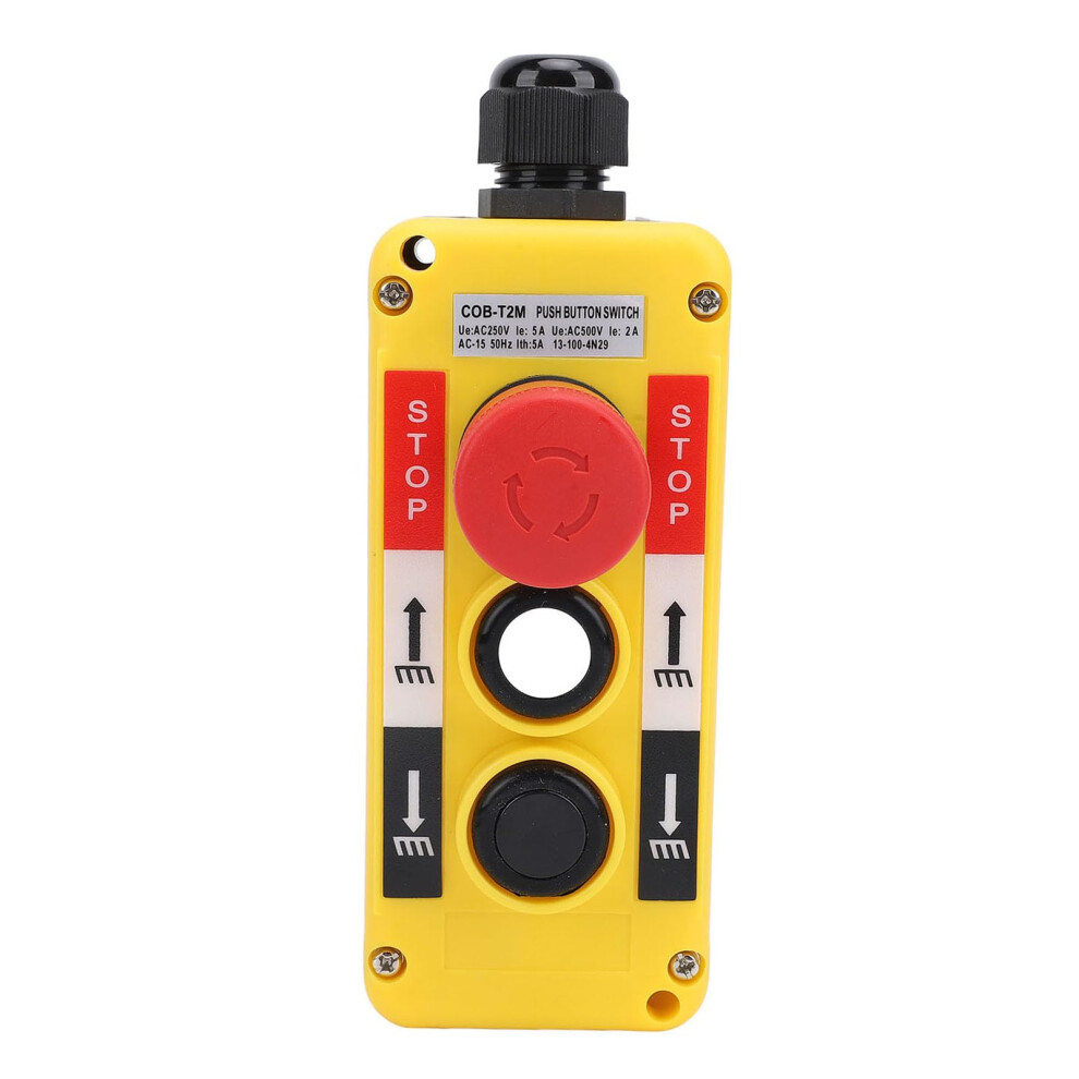 Waterproof Crane Hoist Controller Ip68 With 2 Buttons, Emergency Stop, Industrial Supply Operation 6947110303918