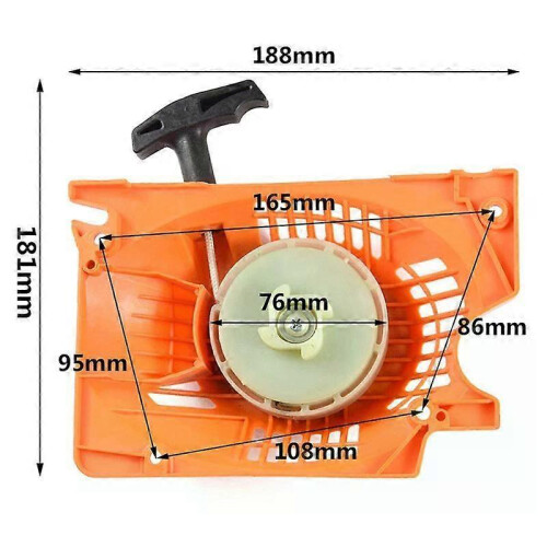 Recoil Starter Pull Assembly, Multipurpose Chainsaw Parts for 45cc 52cc 58cc Replace 1