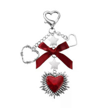 Star Heart Keychains, Aesthetic Charms for Women, Bag & Purse Decorations