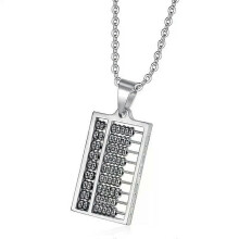 Stainless Steel Abacus Necklace, Adjustable Length, Fashion Enthusiasts, Stylish Jewelry Accessory
