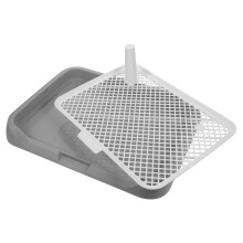 Dog Toilet for Puppies and Cats - Portable Mesh Potty Tray, ABS Material, Grey, Puppy Pipi Mat Holder, Training Essential