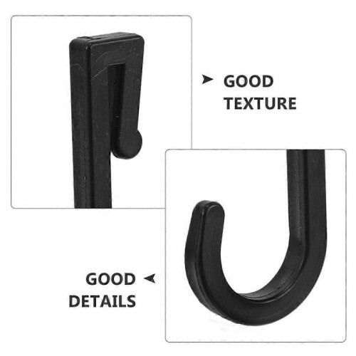 Coat Hooks, 4 Pcs Plastic Hooks for Wire Racks Hanging Coats Cabinet 1