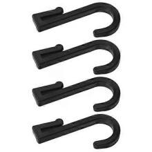 Coat Hooks, 4 Pcs Plastic Hooks for Wire Racks Hanging Coats Cabinet