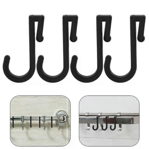 Coat Hooks, 4 Pcs Plastic Hooks for Wire Racks Hanging Coats Cabinet 2