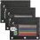 Pencil Pouch, 4 Pack Zippered for 3 Ring Binder - Organizer with T Closure 1