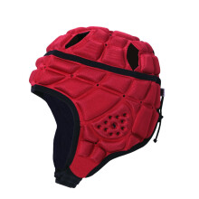 Kids Rugby Helmet Soft Padded Headguard for Flag Football and Skateboarding, Versatile M Red Design