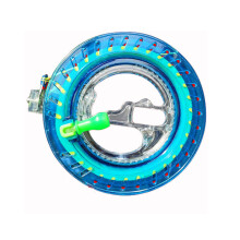 (Blue) 16CM 250G Large Bearing Silent Kite Spool Hand Held Spool Line ABS Plastic Abrasion Resistant Wire Loop Adult Child