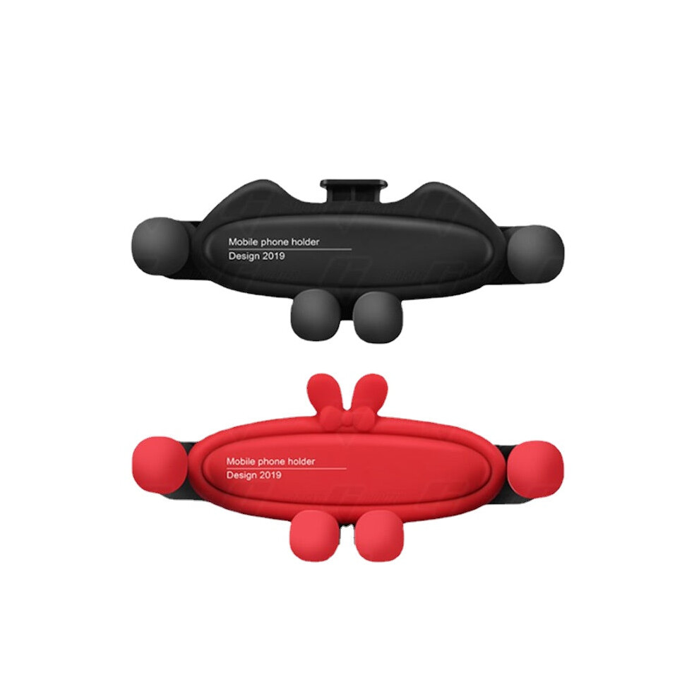 (Black) Universal Gravity Mobile Car Phone Holder Air Vent Bracket For Smartphone Iphone Black 1138392351482