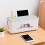 (Bright white) Multi-Functional Cable Management Box Socket Computer Office Desktop Organizer Electronic Storage Case Accessories 4