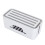 (Bright white) Multi-Functional Cable Management Box Socket Computer Office Desktop Organizer Electronic Storage Case Accessories 7