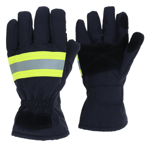 (Orange) Fire Proof Protective Work Gloves Reflective Strap Fire Resistant Anti-static Safety Gloves for Firefighter 1
