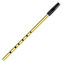 (Gold D Key) Tin Whistle Penny Whistle High C Key Brass Whistle Six-holed Woodwind Instrument For Beginner Whistler