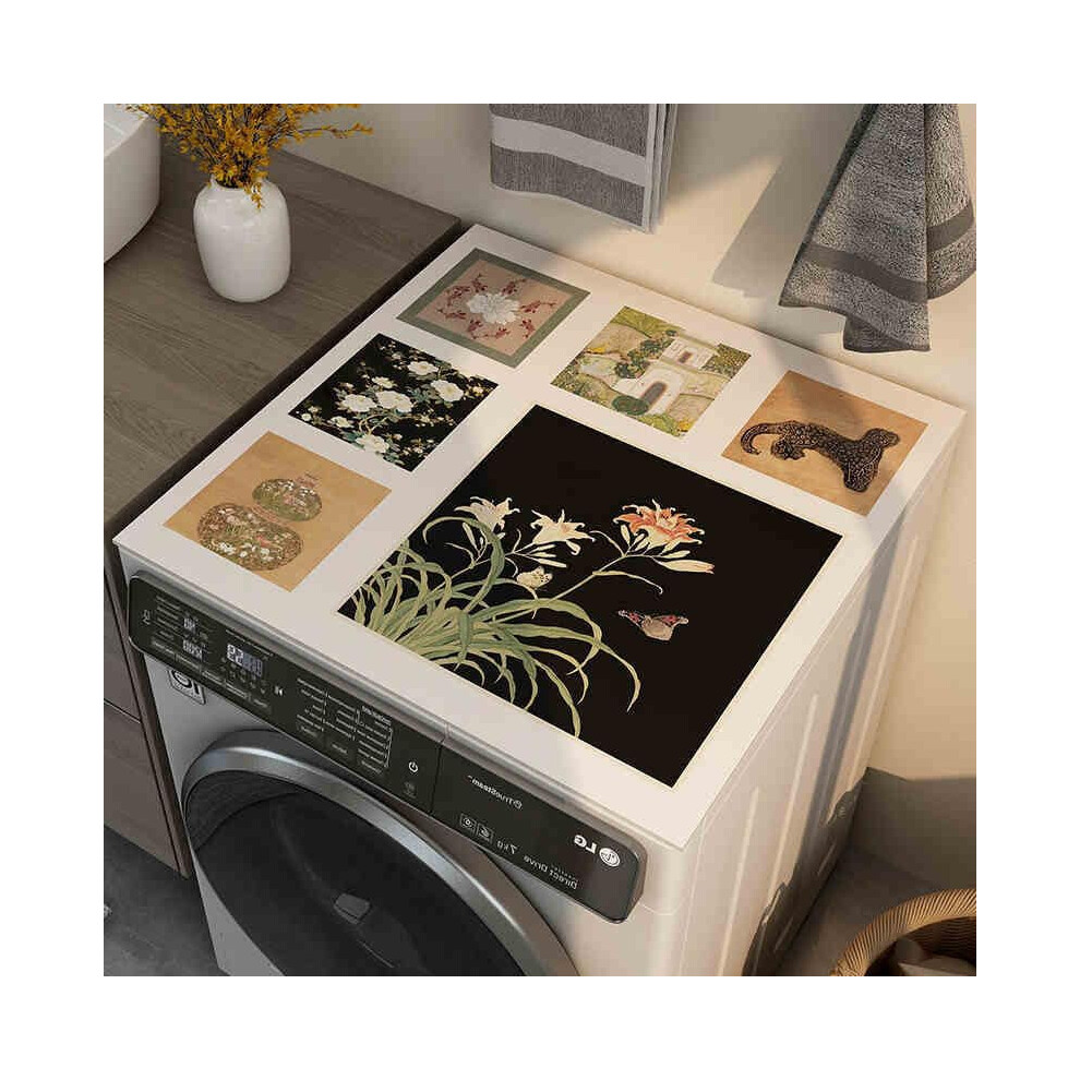 Washing Machine Cover Non-Slip Absorbent Pad 50 x 50 cm for Fridge, Kitchen, Bathroom, Dust Protection-image-OPC-PJVZ9M2-NEW