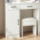 Vanity Makeup Desk 3 Drawers Dressing Desk & Stool 8