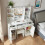 Vanity Makeup Desk 3 Drawers Dressing Desk & Stool 1