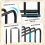 2pcs Heavy-Duty 5-Slot Cutting Board Organizer Rack 10