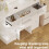 Dressing Desk Set 5 Drawers 10 LED Light Mirror and Stool Vanity Table 7