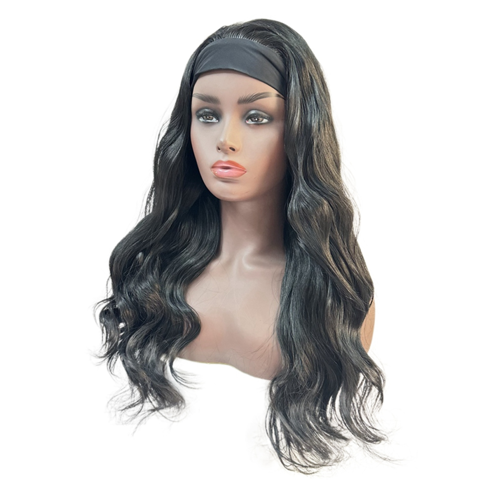 Melitt 22Inches Ice Hair Band Wig Black