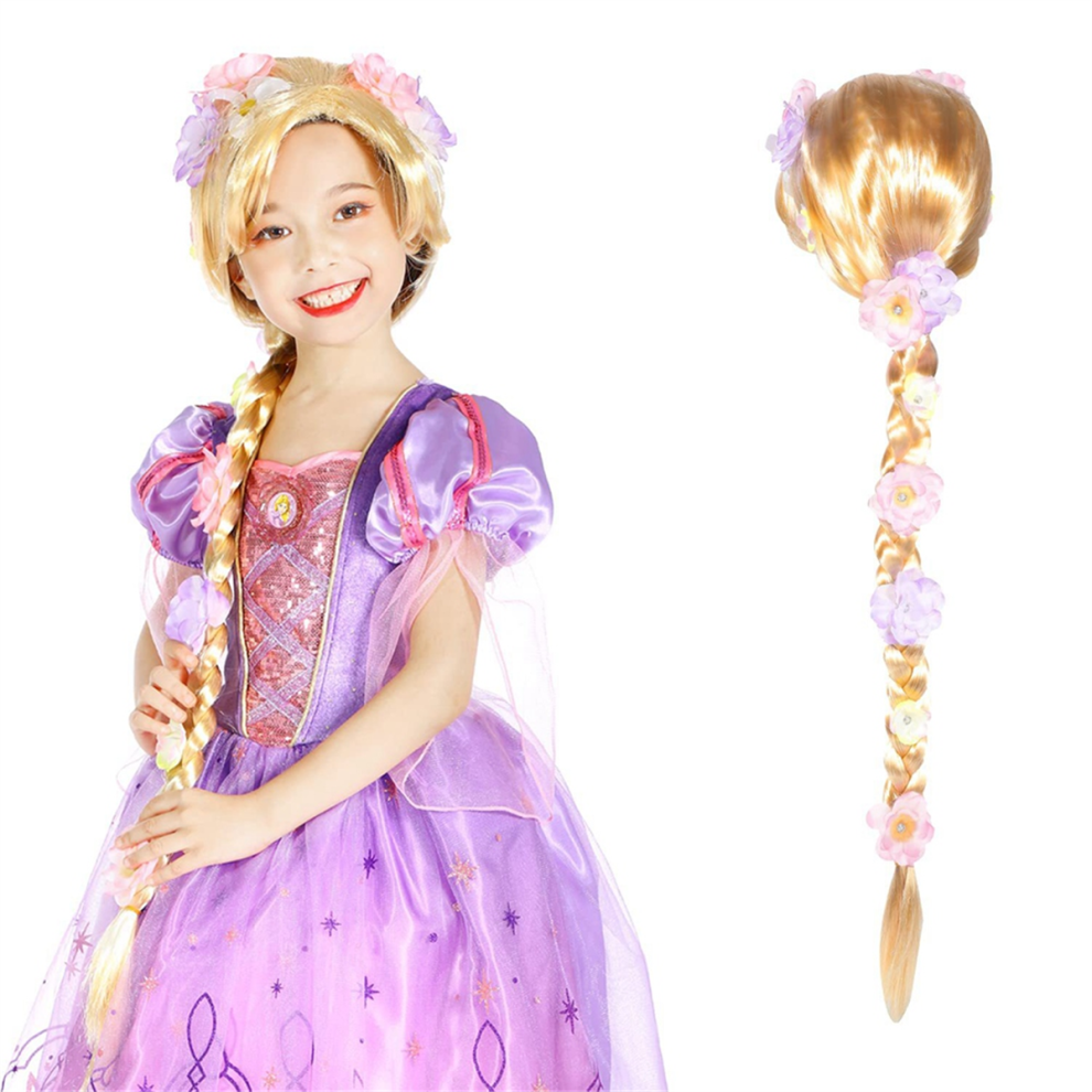 Melitt Enchanted Big Braid Wig Princess With Flowers