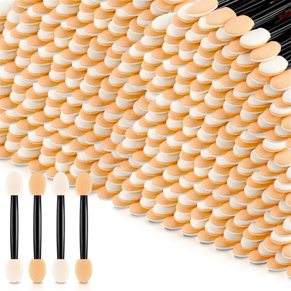 Melitt Black/White 500 Pcs Eyeshadow Applicators Disposable Eye Makeup