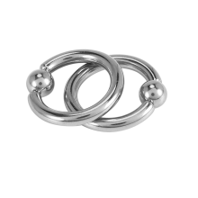 1 pair Stainless Steel Bead Ear Rings color, 8g(3.2mm)x16mm