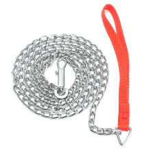 1.6m Heavy Duty Metal Chain Dog Puppy Walking Lead Clip Red Handle