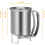 2 in 1 Stainless Steel 800Ml Batter Dispenser with Handle Baking Tool 8