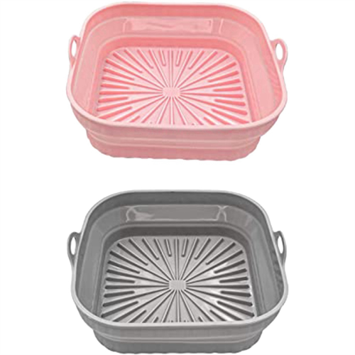 Air Fryer Silicone Liners, Square Reusable Liners Foldable 1