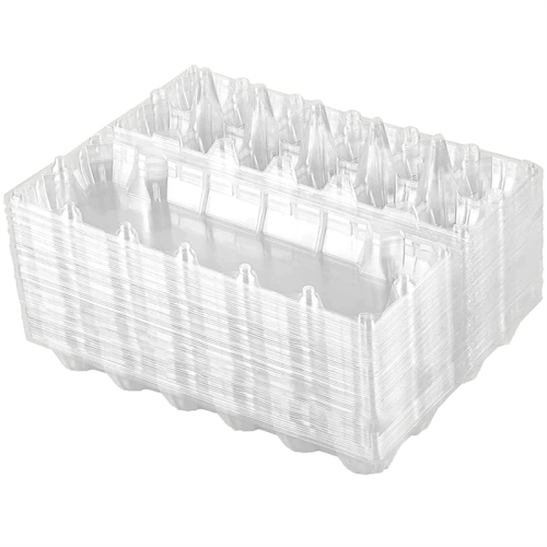 60 Pack Plastic Egg Cartons Bulk One Dozen Clear Empty