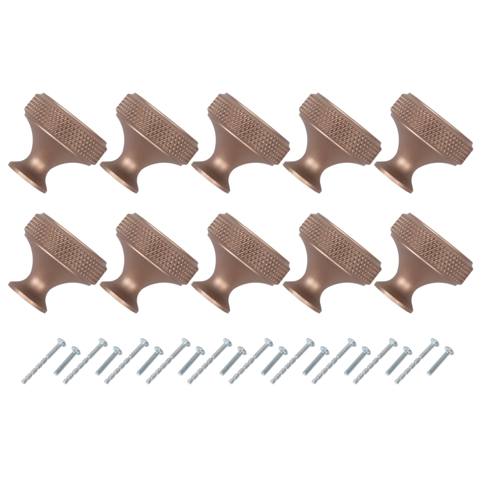 Knurled Dresser Knobs Cabinet Hardware Aluminum Copper Color-image-OPC-PJW269K-NEW