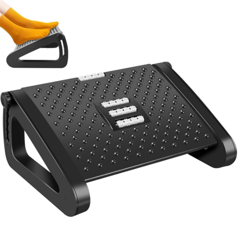 Office Foot Rest, Stool Removable Massage Roller Portable Gray 2