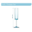6 OZ Square Champagne Glasses Stemmed Coupes Blue 3