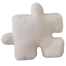 Plush Puzzle Pillow Irregular Shape Fun White